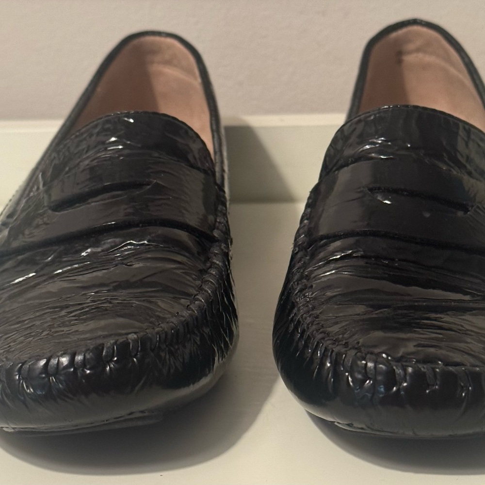 ROBERT ZUR Women’s Black Patent Leather Driving Moccasins Loafers Flats Sz 7M - Picture 5 of 10